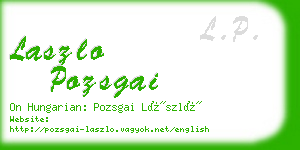 laszlo pozsgai business card